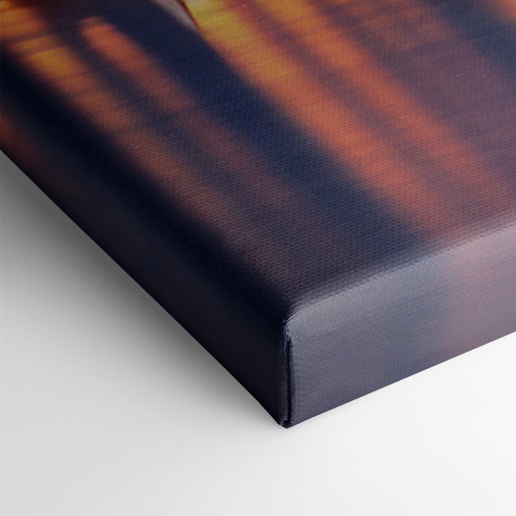 Canvas for Living room. Gleaming Giants: Illuminated Skyscrapers Pierce the Night Sky, 27 x 18 inch Canvas Wall Art - Urban Global Cities - Modern Home Decor