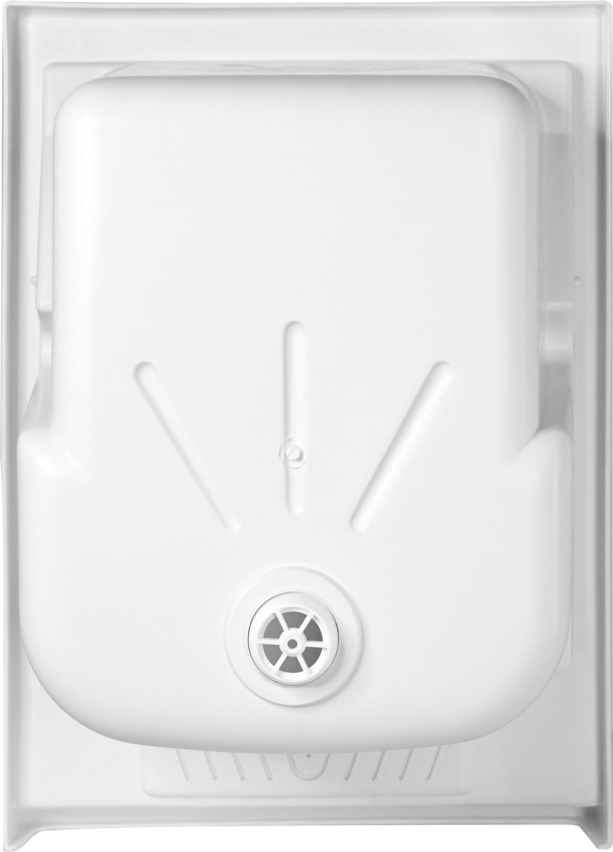 Lavatoio Lavapanni in Resina PP, Bianco, 45x60 Ideale per Ricambio o Installazione su Mobile o Piano da appoggio in Lavanderia o Cucina Incluso di Kit Sifoneria