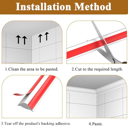 Moulures flexibles autocollantes pour masquer les espaces de plinthes et angles - 5
