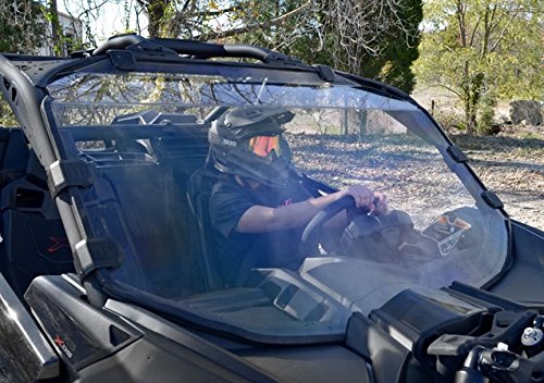 SuperATV Full Windshield for 2017+ Can Am X3 / X3 Max | Scratch Resistant 1/4" Thick Polycarbonate that is 250 Times Stronger than Glass | Made in the USA!