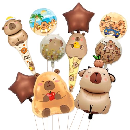 10 unidades balões Capybara, Capybara decoração para festas de aniversário, lindos balões criativos, festa de aniversário, festivais, celebrações, decorações para festas infantis
