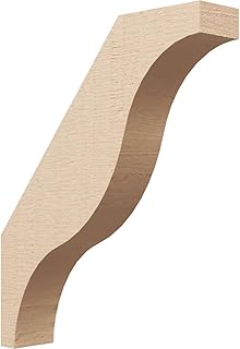 Timberthane Rough Cedar Faux Wood Funston Knee Brace, 4"W x 20"D x 24"H, Primed Tan