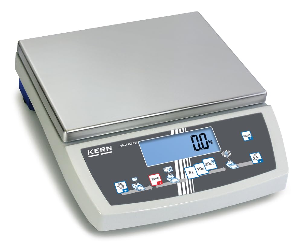 KERN KP-0718 CKE waga ze stali nierdzewnej, jasnoszara/ciemnoszara, czytelność 20 mg, maks. zakres ważenia 6 kg