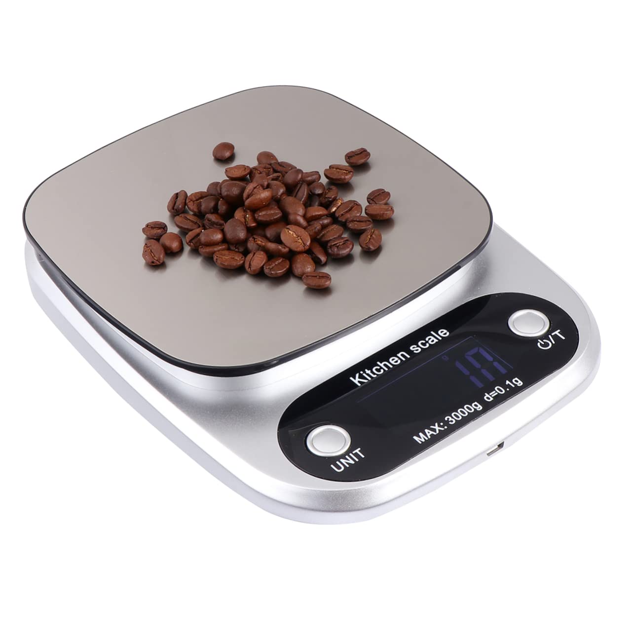 Báscula De Bolsillo Digital Acero Inoxidable Báscula De Cocina Precisión Práctica Recargable