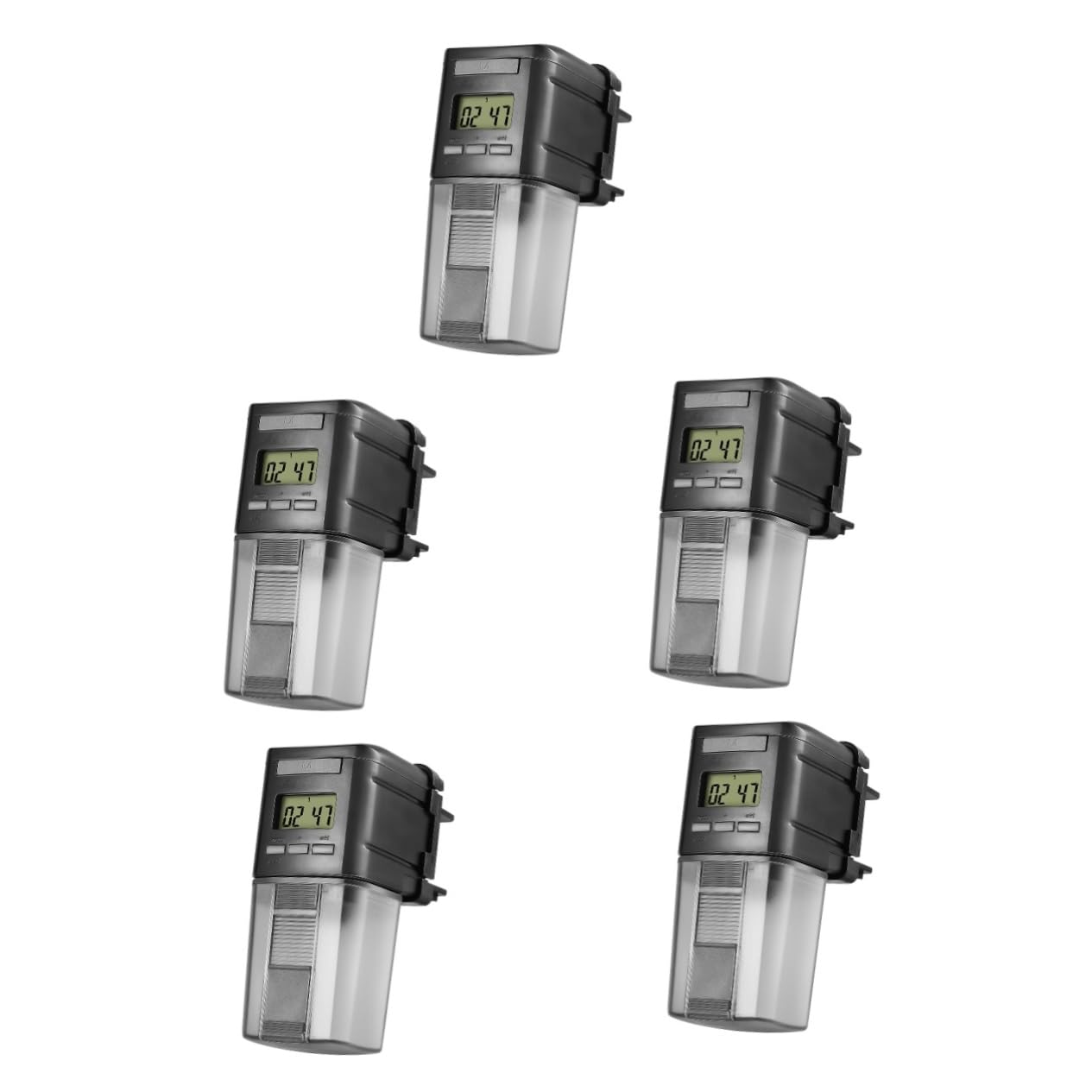 POPETPOP 5 Piezas Alimentador Automático Dispensador De Comida para Peces De Colores Alimentador De Pescado Dispensador Automático Comedero Automático para Pecera Tortuga Vacaciones Acuario