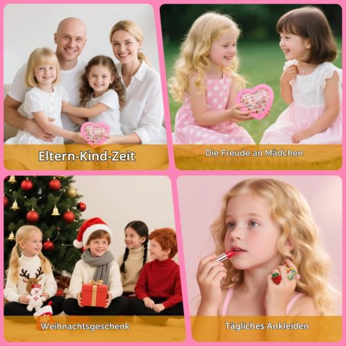 Foydream 36 Stück Kinderringe Mädchen, Schmuck Verstellbare Ringe für Einhorn, Kinderringe Mädchen mit Herzform Vitrine Perfekt für Kinder Geburtstag Party Favors