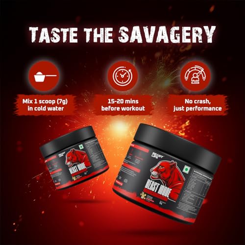 Image of Beastlife Pre-Workout | 105 gm | Shikanji Flavor | Boosts Pump & Energy | Speeds Up Recovery | 2000 mg Citrulline | 2500 mg Beta-Alanine | 200 mg Caffeine | 500 mg Betaine