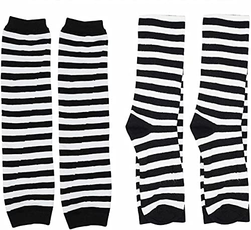 Mesyo Goth Gloves Fingerless Long Arm Warmer Knit Thumbhole Stretchy Gloves3