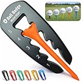 HeightRight Adjustable Golf Tee Height Tool (5-Level Precision) – Universal Fit for Wooden & Plastic Tees, Consistent Tee Height Setter for Drivers, Fairway Woods & Irons, Golf Swing Training Aid