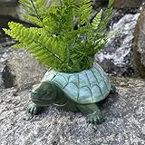 Kudriod Turtle Planter Pot, Resin Turtle Garden Decor for Outdoor Yard, Patio, Porch, Balcony or Indoor Plants