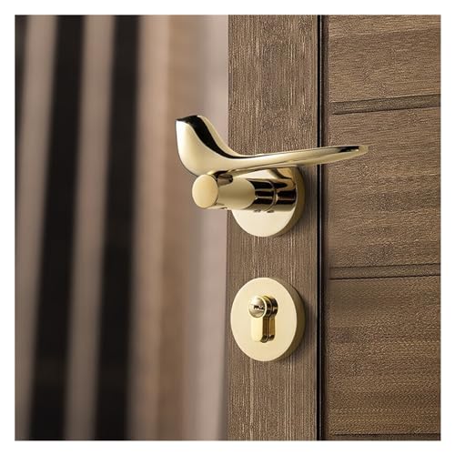 Serrure de porte magnétique chrome pour chambre à coucher silencieuse