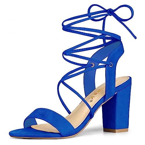 Sandales à talons hauts confortables bleu foncé taille 39 EU Allegra K