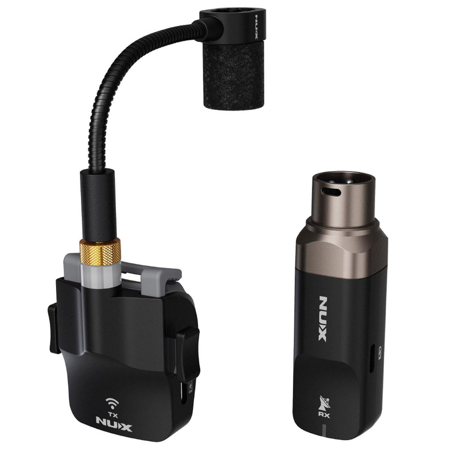 Nux B6 - microfono wireless per sassofono senza fili + panno per pulizia Keepdrum