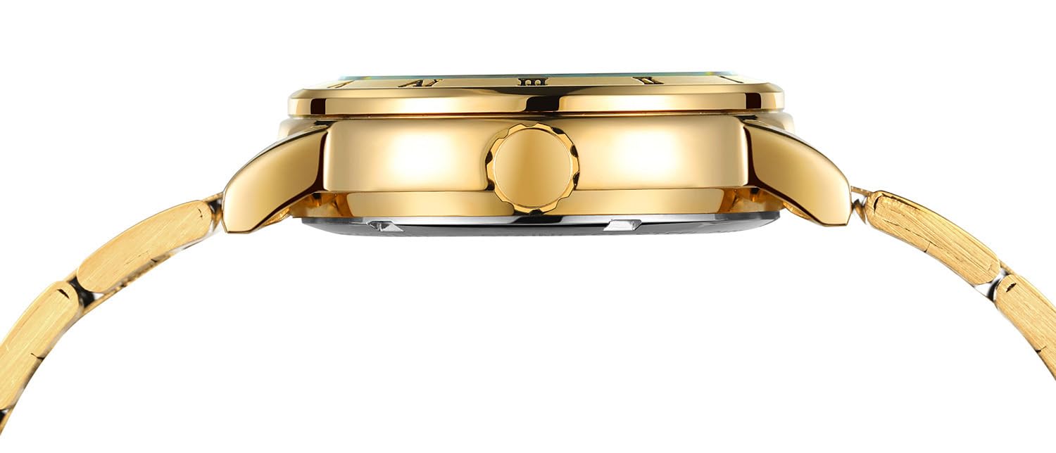 MASTOP Orologio da polso meccanico automatico da donna, in acciaio inox, con scheletro, orologio da polso a carica automatica, impermeabile, quadrante da donna