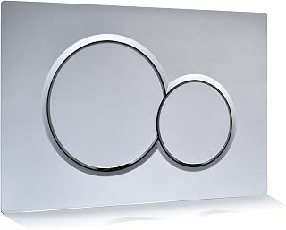 Wall Hung Toilet Water Tank Dual Flush Plate,Compatible with Geberit Sigma01-115.770.21.5,Noise Reduction,Toilet Replacement Parts with Plastic,Easy Installation(Plated)