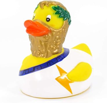 Yarto Famous & Historical Rubber Duck Bath Toys | Educational | Child Safe | Tested for Ages 0+ | Collectable | Party Favors | Cake Toppers Zues