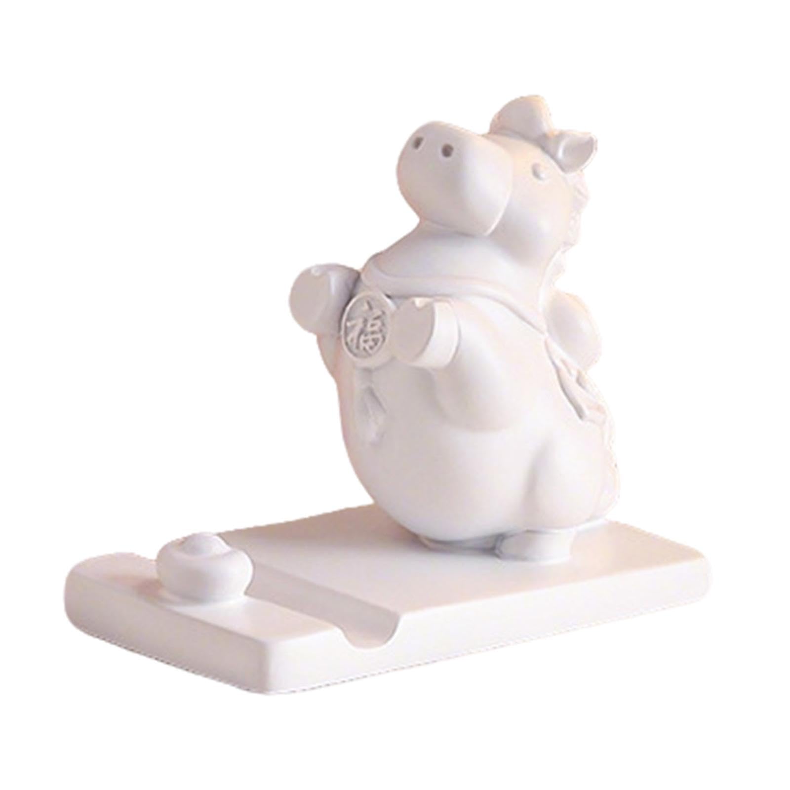 Figurine de cheval et support téléphone de table blanc : fini le désordre sur votre bureau