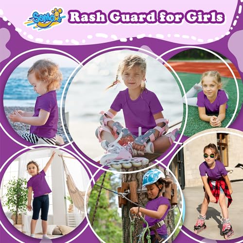 Image of Semois Boys Rash Guard Swim Shirt Short Sleeve Swimwear Toddler Kids Youth Rashguard Water Shirt UPF+ 50 Quick Dry Shirt