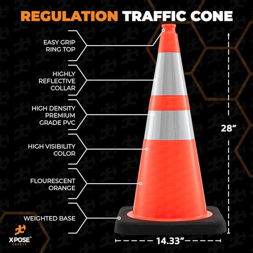 Image of Xpose Safety 28 Inch Orange Traffic Cones