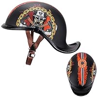 LETIAN Open Gezicht Motorfiets Halve Helm ECE Goedgekeurde Duitse Stijl