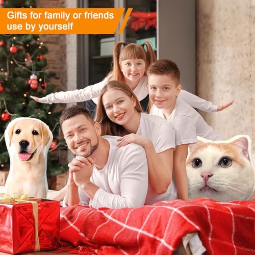 Personalisierte Haustier Kissen Hund Katze geformte Kissen-3D Duplex Druck Geformtes Fotokissen, für Wohnkultur Geburtstag Weihnachten Geschenk