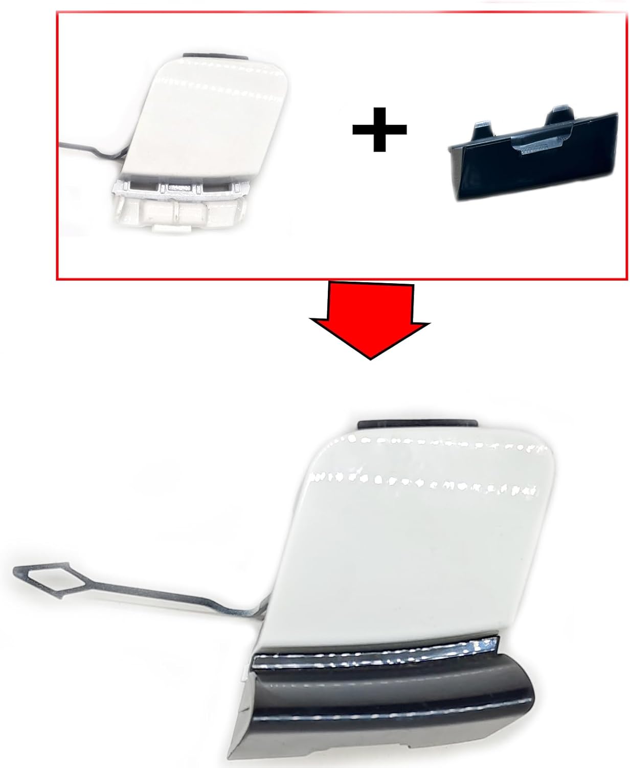 Front Tow Cover Fit 20-23 Mercedes Benz GLA Class W247 X247 AMG Line for GLA180 GLA200 GLA220 GLA250 GLA35 GLA45 SUV 2020 2021 2022 2023 Bumper Hook Eye Cap