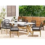 Gartentisch-Set Olbia mit 6 Geflecht-Stühlen