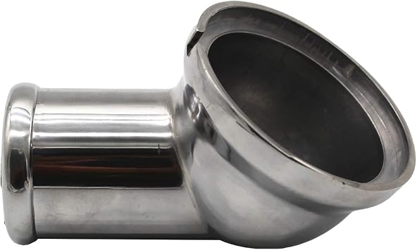 45 Swivel Polished Water Neck Thermostat Housing Compatible with Chevrolet LS Engine LS1 LS2 LS7