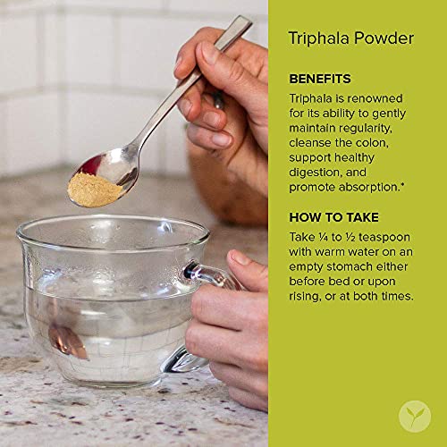 Banyan Botanicals Triphala Powder – Organic Formula Of Amla, Haritaki & Bibhitaki – For Daily Detoxifying, Cleansing & Rejuvenation* – Maintains Regularity* – Spice Jar – Non-Gmo Sustainably Sourced #TOP4