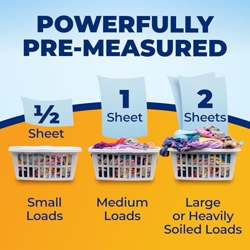 ARM & HAMMER Power Sheets Laundry Detergent Plus OxiClean, 42 Count | Quick-Dissolve Sheets, Stain Fighters, 6 in 1 Benefits, Sparkling Fresh Scent, 84 Small Loads - image 7