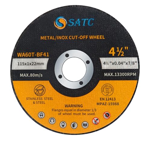 S SATC 100 PCS Cut Off Wheel 4.5 in x .040 x 7/8 in