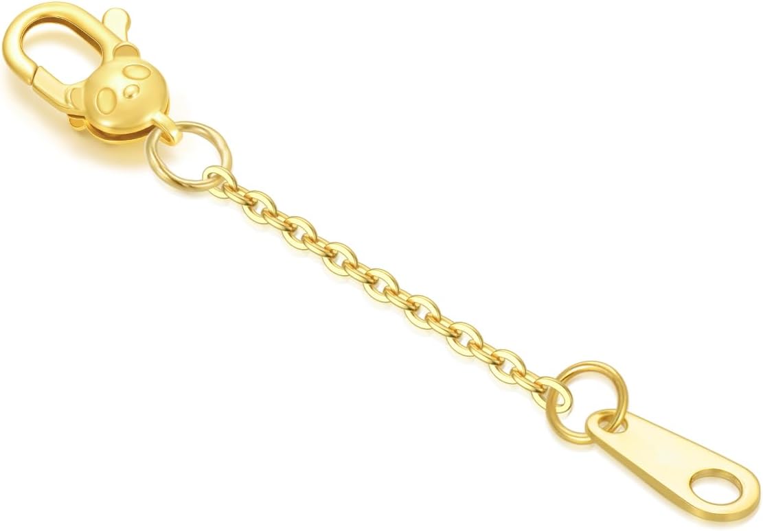 14K Gold 1"/2"/3" Necklace Bracelet Extender Chain with Different Clasp, Necklace Extender Gold 14K, Durable Removable Gold Chain Extender, Bracelet Extender 14K Gold, Gold Extension Chain for Necklace Anklet