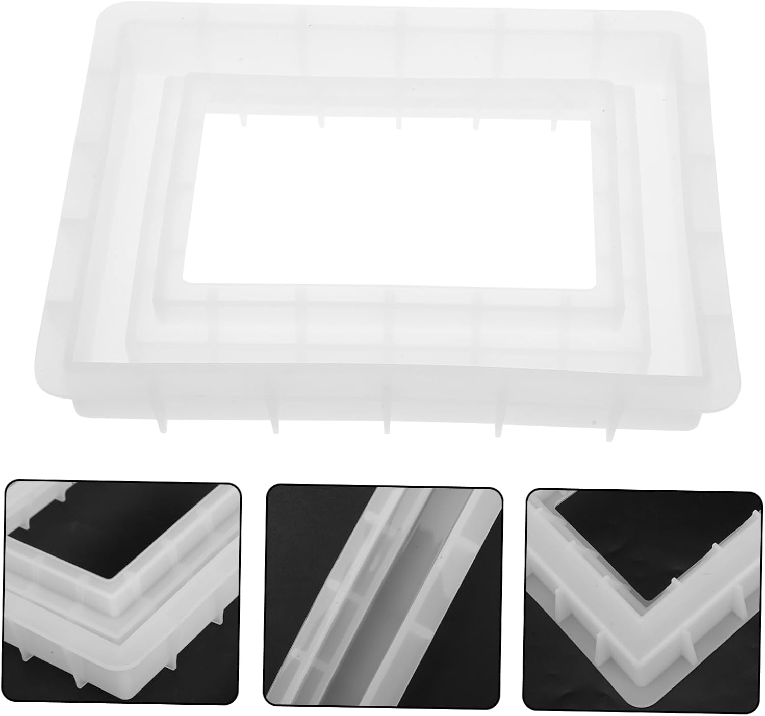 Photo Frame Epoxy Mold Rectangular Drop Mold for Crafts Easy to Use High Transparency for Picture Frames and Home Decor