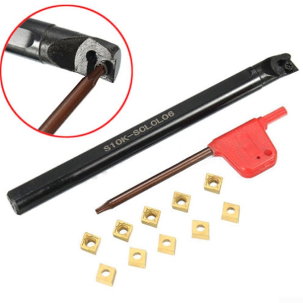 Lot De 12 Inserts & Porte-outils Tournage CCMT060204 - Pour Semi-finition & Finition - Durables, Précision, Facile à Remplacer - 11
