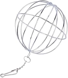 Froiny Hay Manger Ball 8cm Stainless Steel Plating Grass Rack Ball for Rabbit Guinea Pig Pet Hamster Supplies