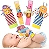 Bloobloomax Baby Rattles Toys for 0-12 Month, Infant Girl Boy Toys for Babies 3-6 Months, Newborn Hand & Foot Toys for 0 to 9 Months, Baby Shower Gifts Set with Wrist Rattle Socks