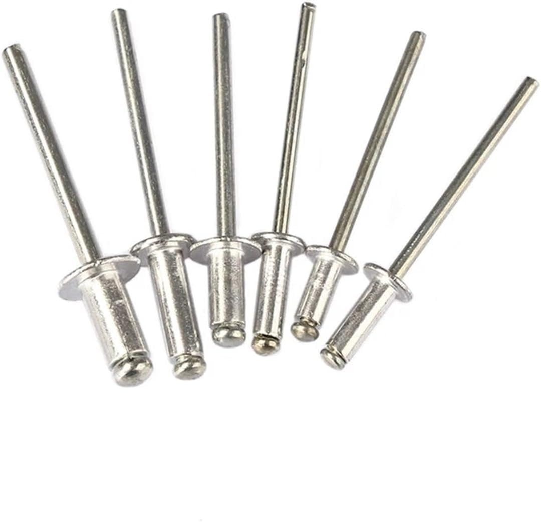 Rivet aveugle à sertir, Kit d'assortiment de Rivets aveugles en aluminium argenté, 120 pièces, M3.2 et M4
