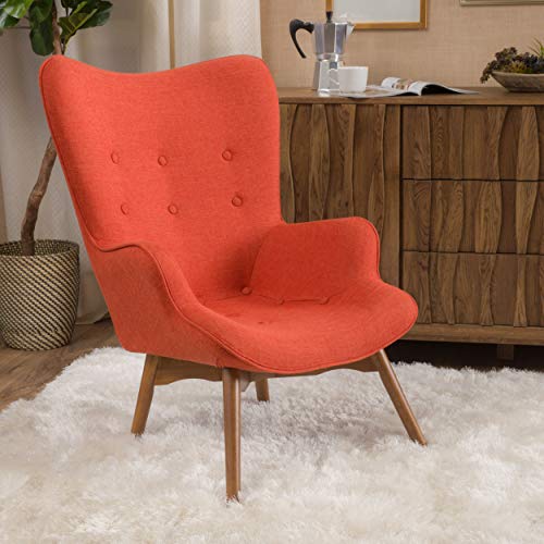 Christopher Knight Home Hariata Fabric Contour Chair Set, Muted Orange #TOP1