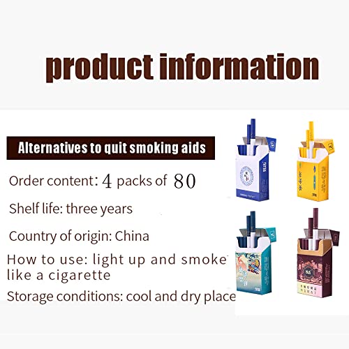 Dtgdi Tea Herbal Cigarettes, Tobacco And Nicotine Free, 4 Packs 80 Smokes #TOP4