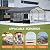 12x20 FT Heavy Duty Metal Carport, Outdoor Galvanized Steel Garage Carports Canopy Shelter with Reinforced Base for Cars Trucks SUVs Boats