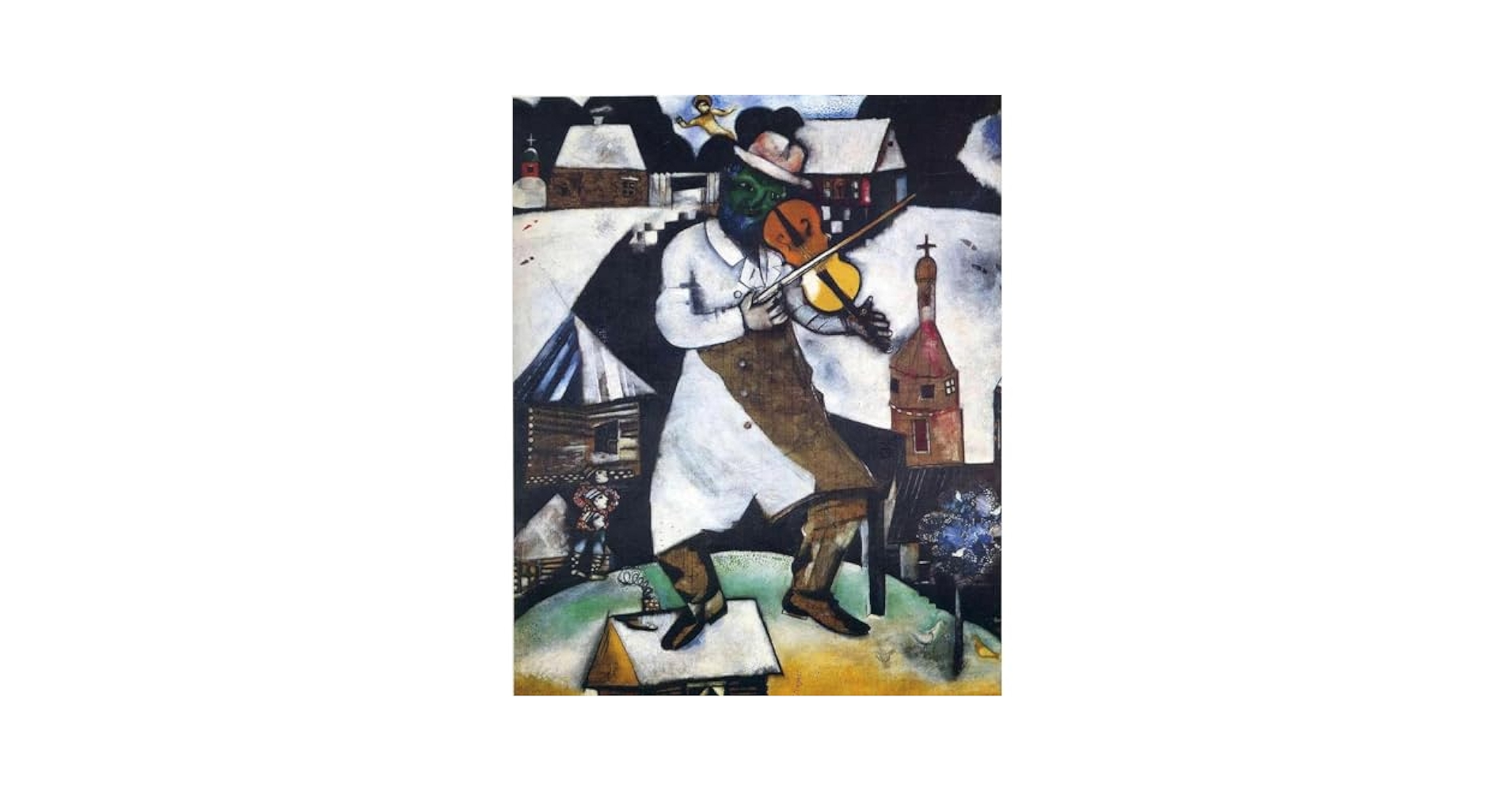 Ｍ・シャガール、ヴァイオリン弾き、超希少画集より、新品額装付 シャガール、ヴァイオリン弾き、希少画集画、新品高級額付