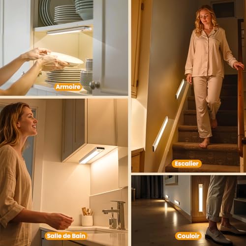TANSOOL+ Lampe de Placard, 20cm Lampe Détecteur de Mouvement – vue 8