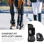 Harrison Howard Horse Tendon Boots Open Front/Fetlock Boot for Horse Protective Boots for Jumping, Trail Riding Set of 4 - Image 4
