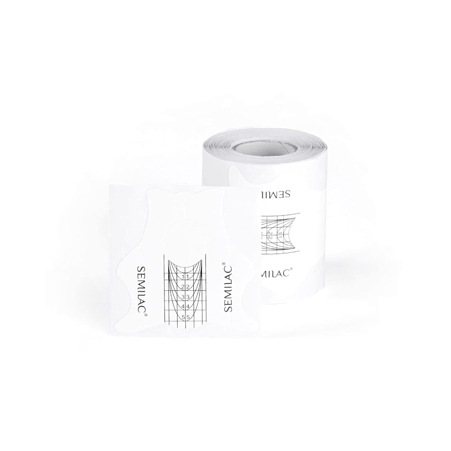Semilac Slim Nail Forms for Extensions 100 Pack - Nail Forms for Gel Builder - Stickers for Gel Nail Extensions with Strong Adhesive - Perfect for Acrylic Manicure - Easy to Use