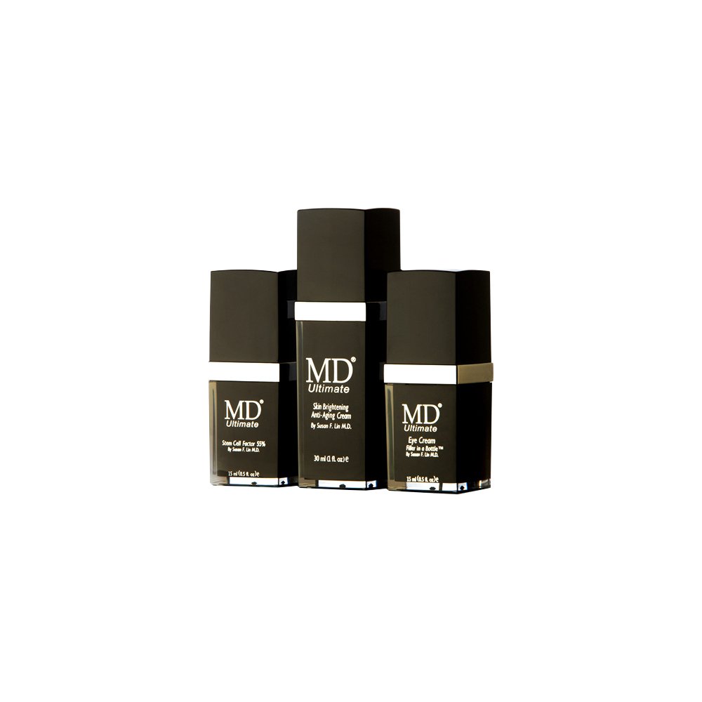MDUltimate Anti-Aging Skin Care System – Includes MD Ultimate Eye Cream, MD Stem Cell Factor 55, and MD Ultimate Brightening Cream – Advanced 3-Step Skincare Solution