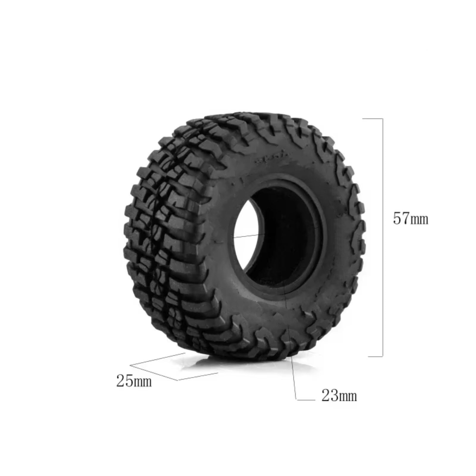 Neumáticos Coche RC Compatible con: Axial para SCX24 para TRX4M AX24 1/18 1/24 Piezas De Mejora para Coche RC Crawler 4 Ruedas De Goma Blanda De 25 X 57 X 22 Mm