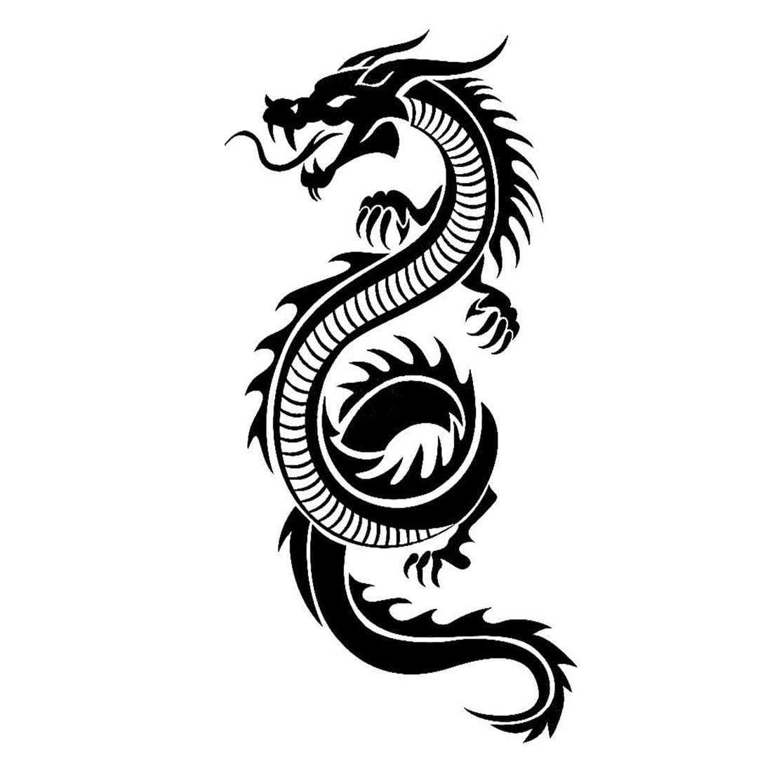 Tatmods Black Dragon Designs Temporary Tattoo For Men And Woman Waterproof Body Tattoo-image-47