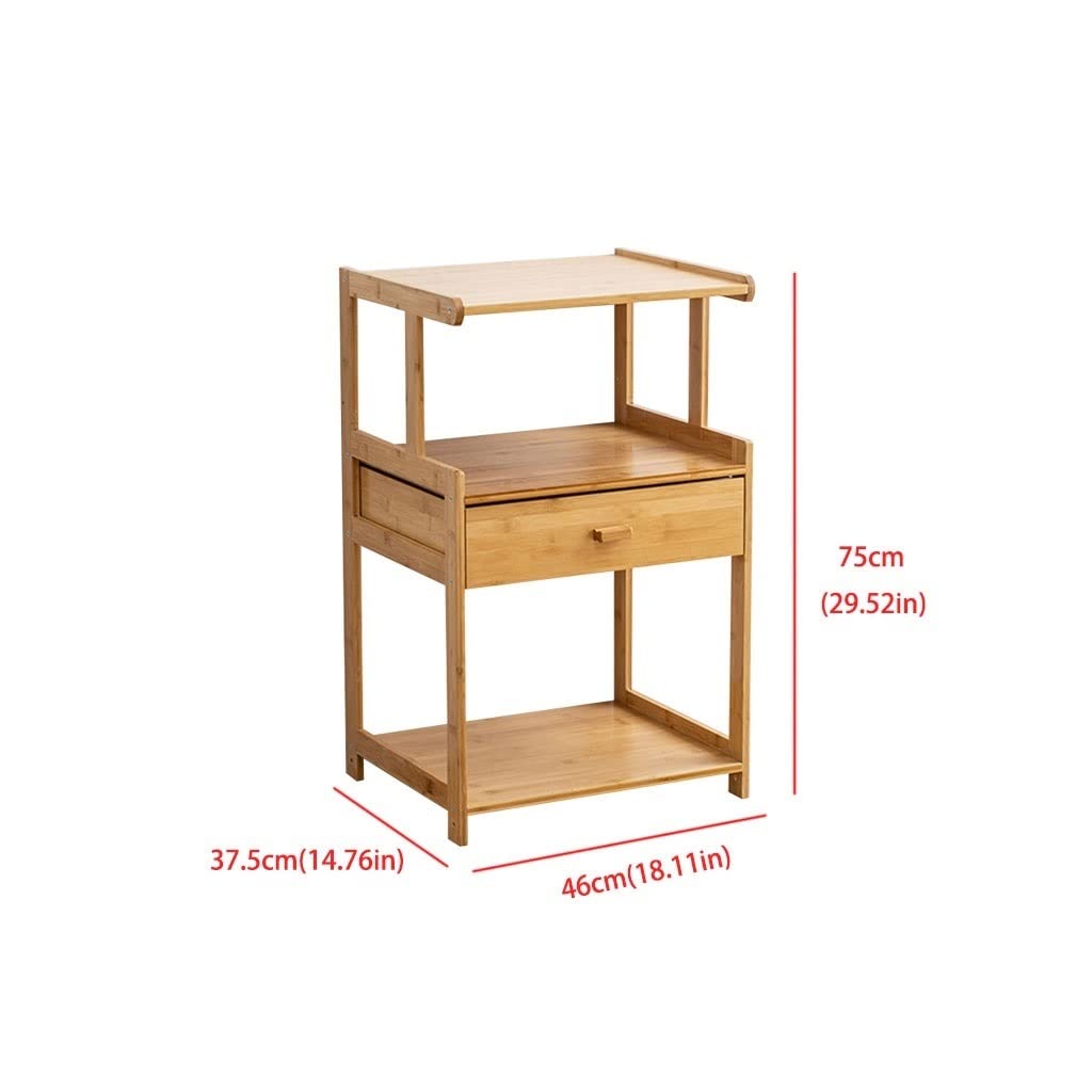 Mueble Impresora Impresora Soporte de Almacenamiento Vertical Rack Revista Estantería estantería y Estante hogar con cajones organización Cajonera Escritorio(A)