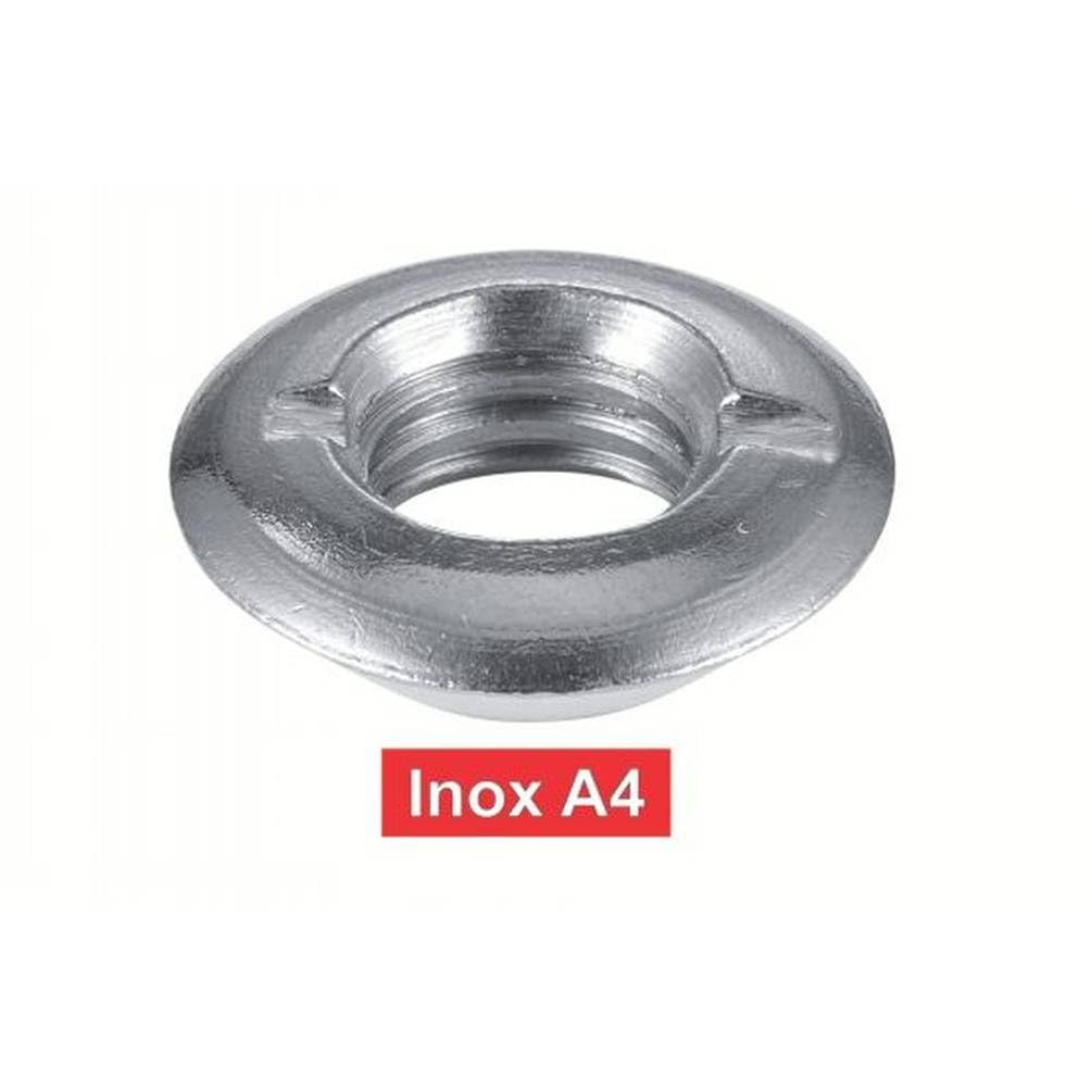 D-Work, 100 dadi da fresa bombe, M4 mm, in acciaio inox A4