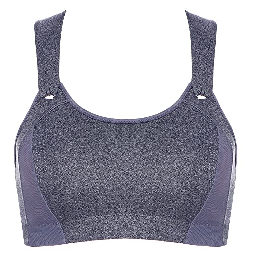 Genmoral Damen Bügelloser Sport-BH, grau, 85C Cover